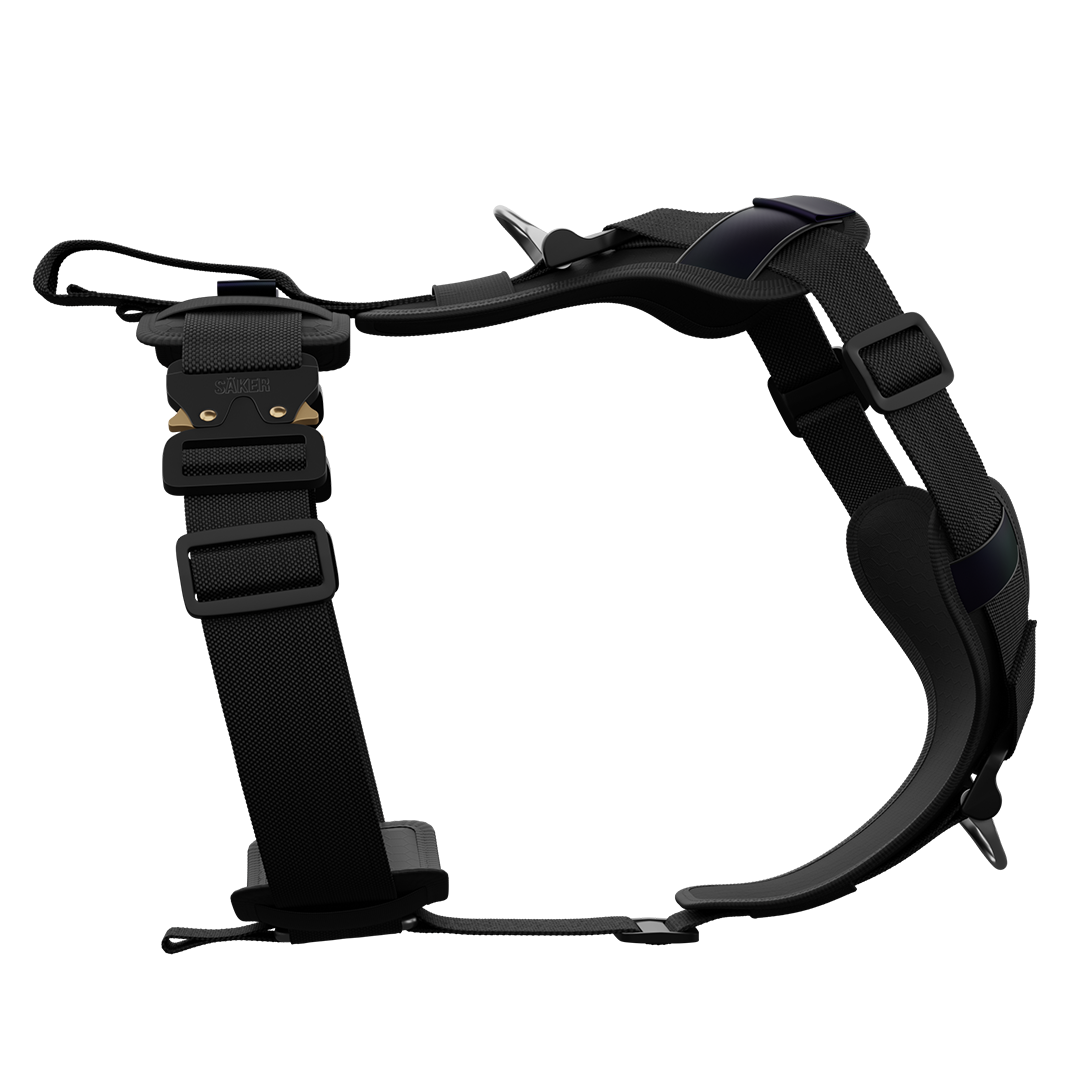 Sideview of the Ascension Core harness M-L in Black