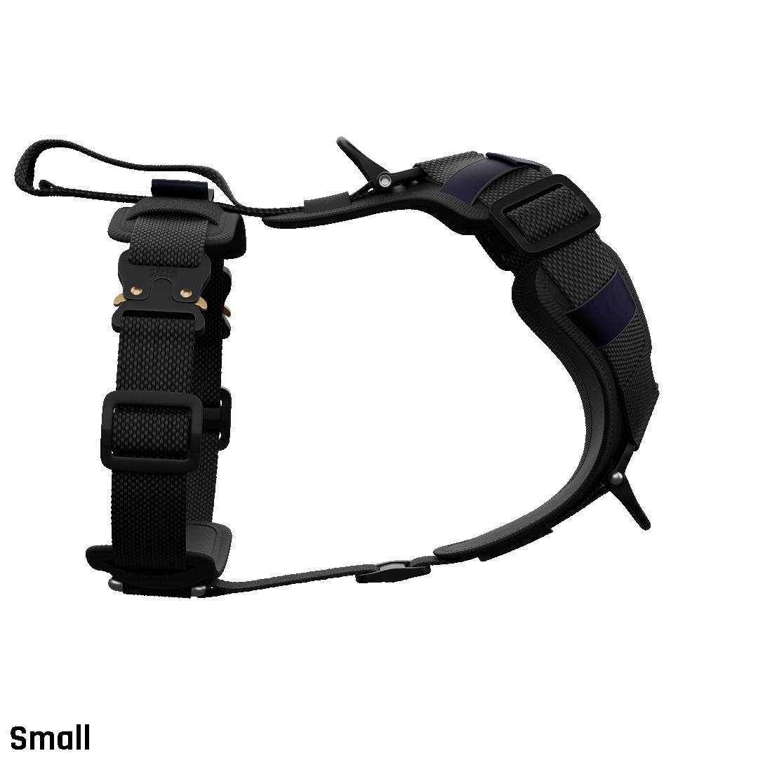 sideview of the small ascension core harness in black